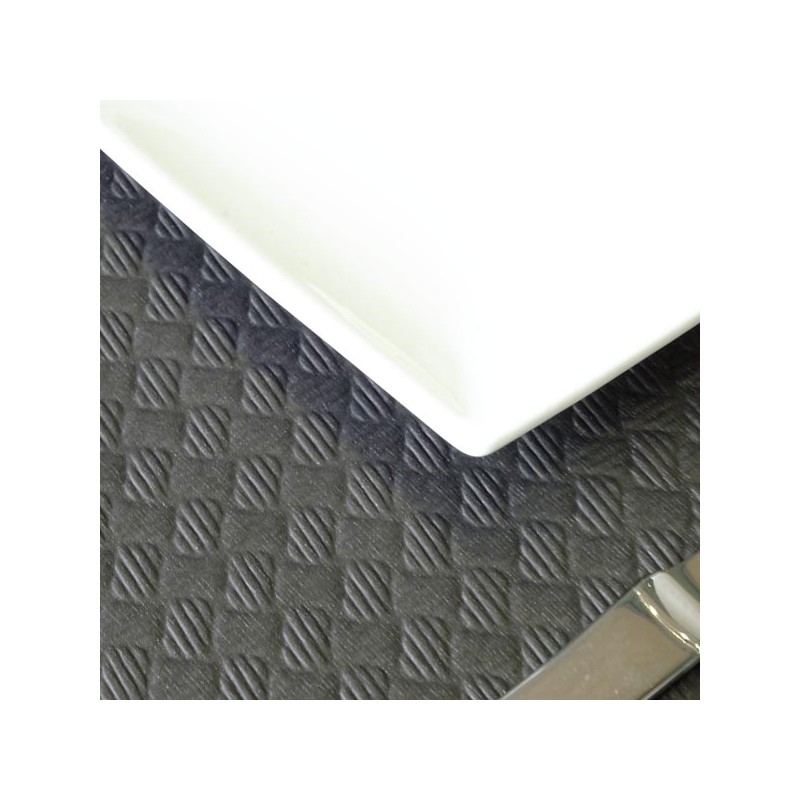 MANTEL 100X100 FONDO NEGRO CAJA 400 UNIDADES